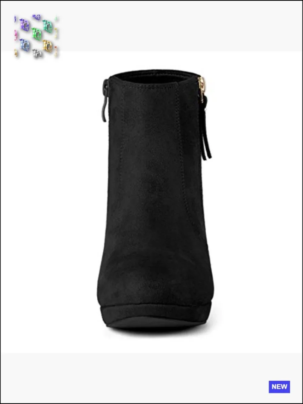 Chunky Heel Platform Ankle Boots Round Toe Side Zipper Padded Insole Party